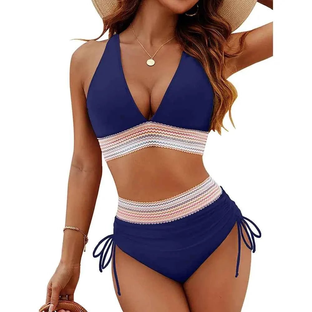 Vibrant High - Waisted Bikini Set for Confident Beachwear - FemSx